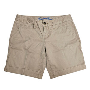 Y2K AEO Womens Hiking Shorts Size 8 Khaki Mid Rise Outdoors Trails